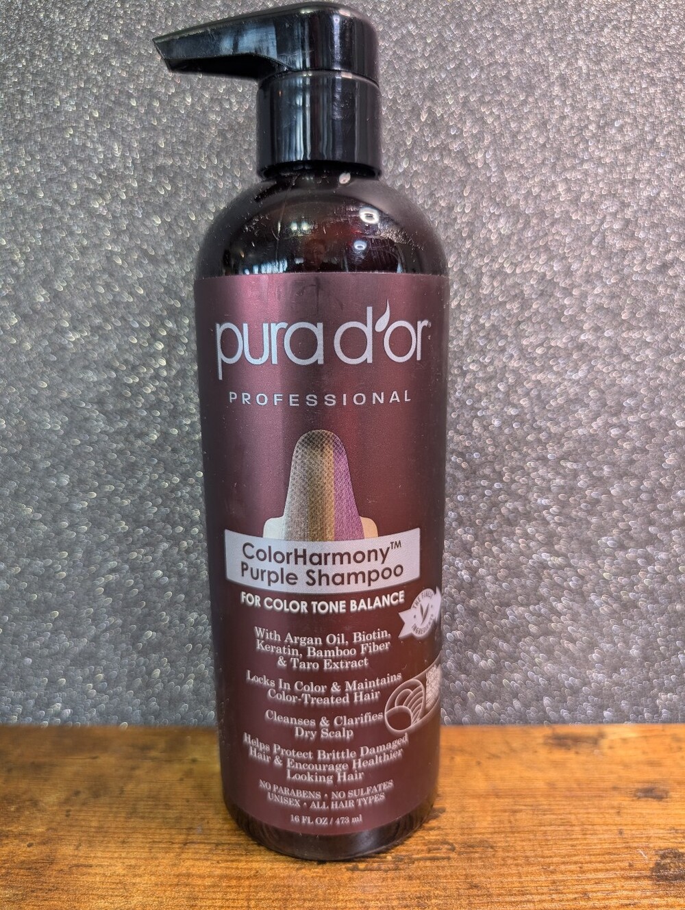 Pura D'or Professional Color Harmony Purple Shampoo 16 Oz Color Toning Shampoo